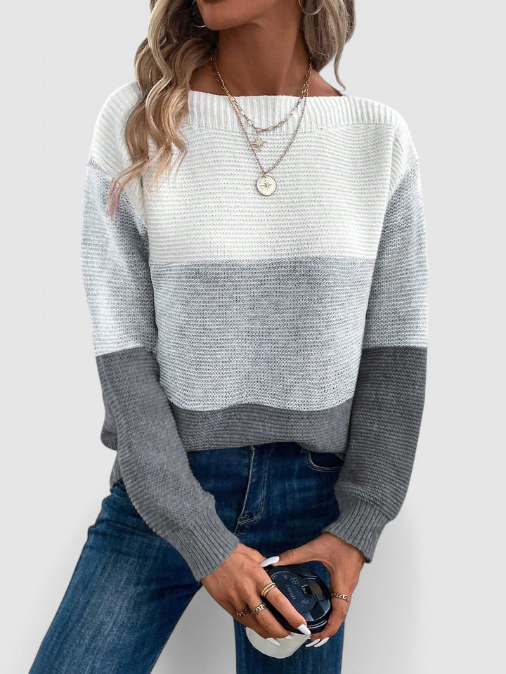 Olivia - Colorblock Knit Sweater