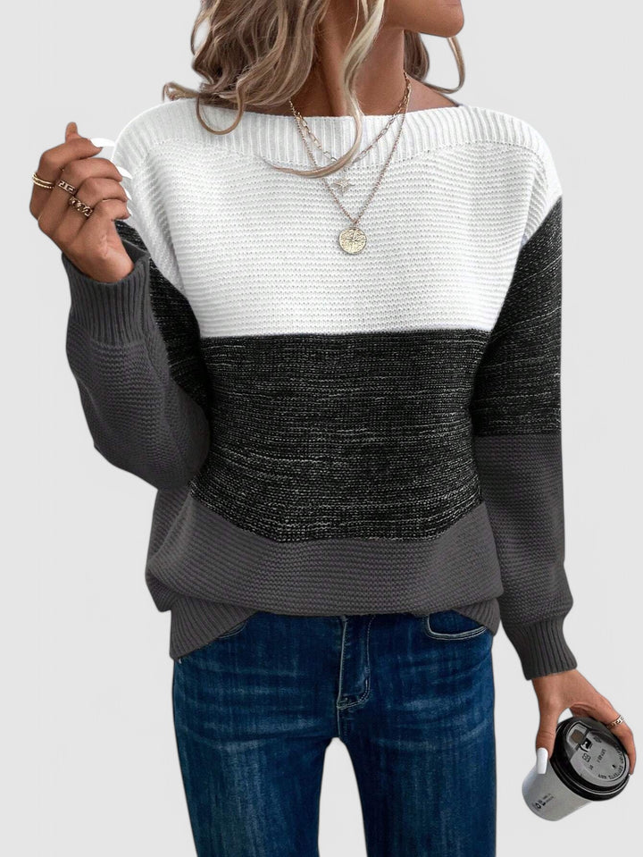 Olivia - Colorblock Knit Sweater