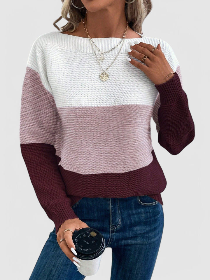 Olivia - Colorblock Knit Sweater