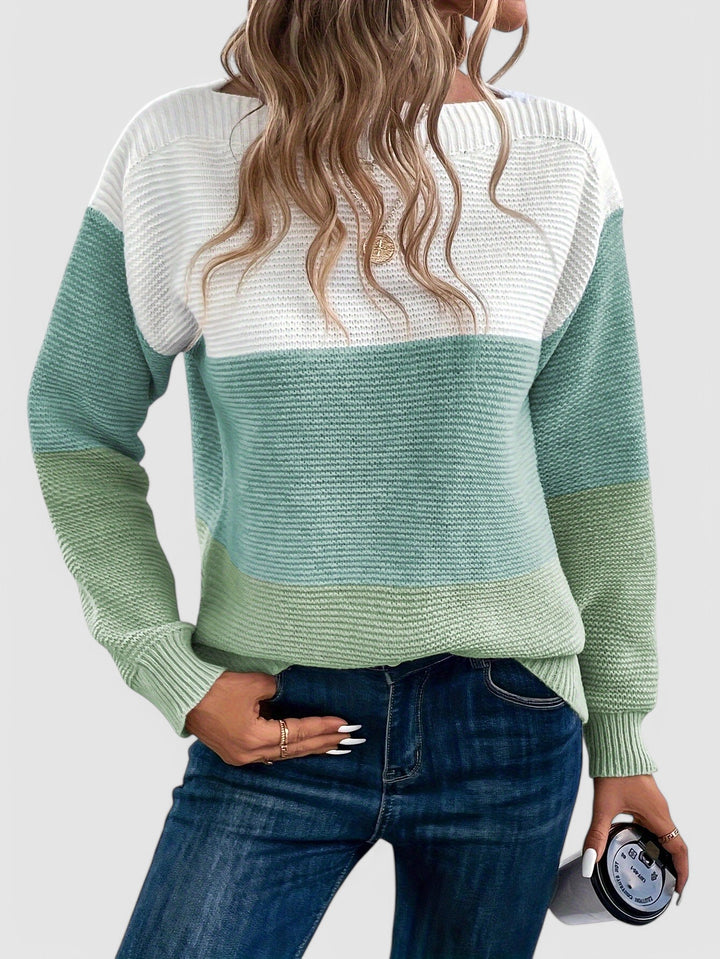 Olivia - Colorblock Knit Sweater