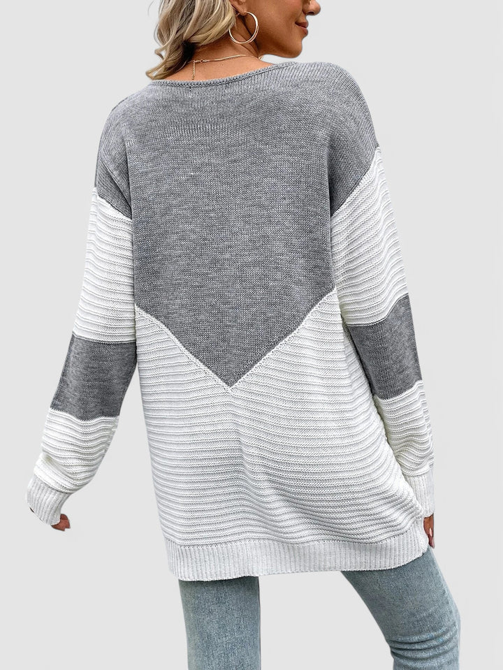 Juliette - Colorblock Texture Sweater