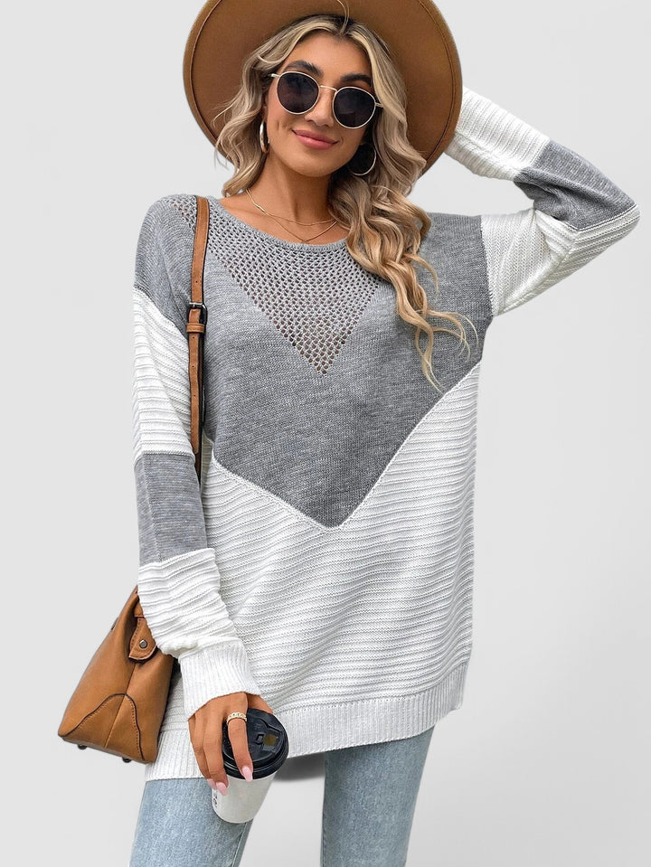 Juliette - Colorblock Texture Sweater