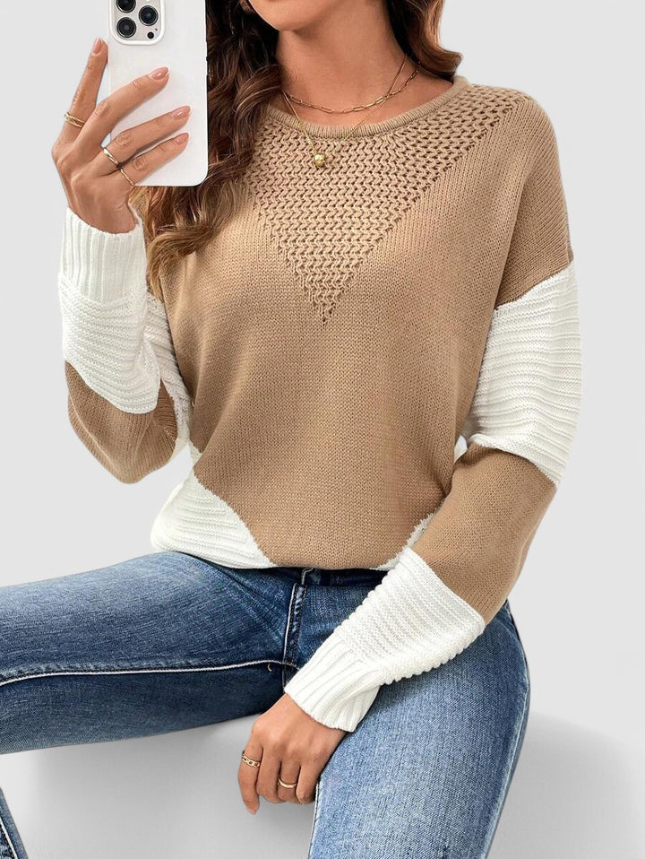 Juliette - Colorblock Texture Sweater