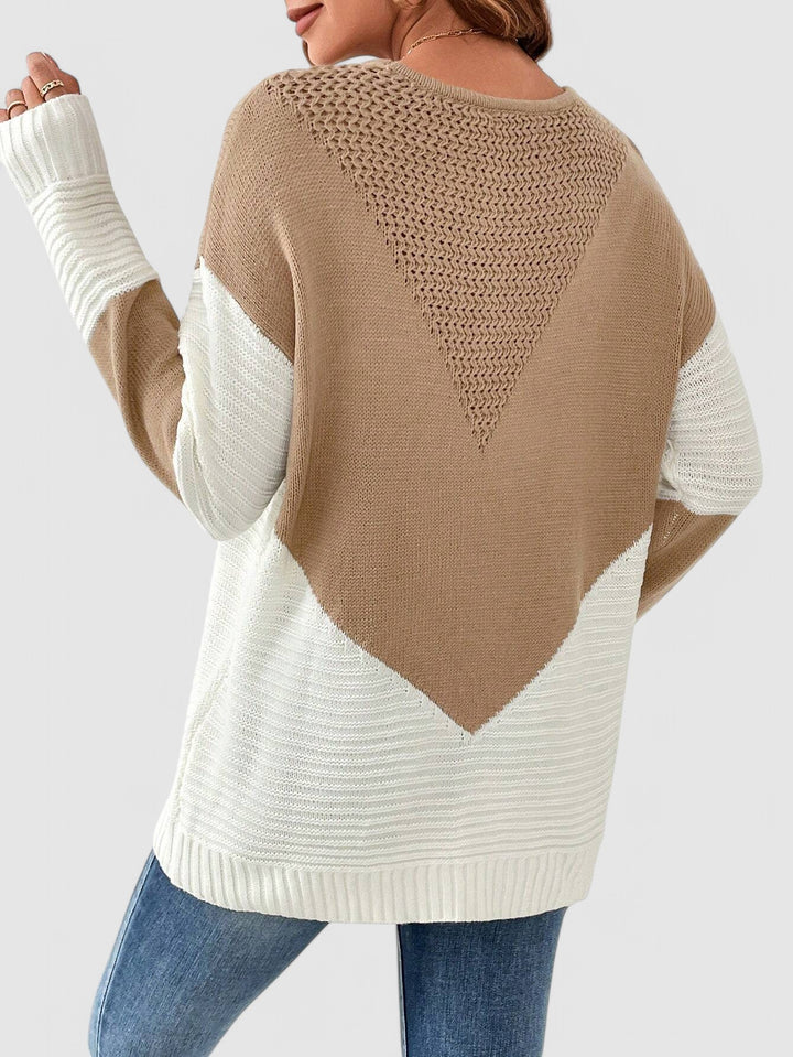 Juliette - Colorblock Texture Sweater