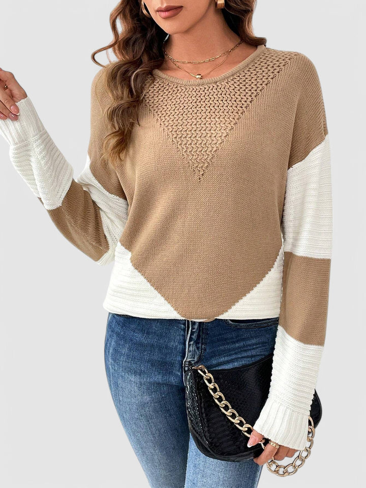 Juliette - Colorblock Texture Sweater