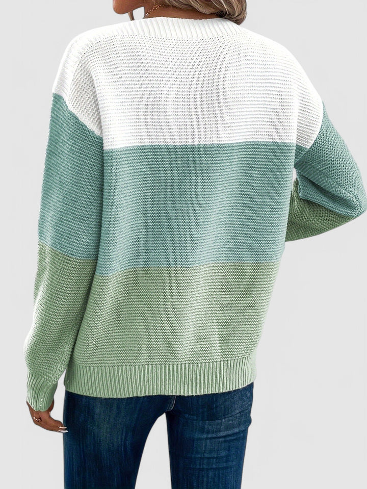 Olivia - Colorblock Knit Sweater