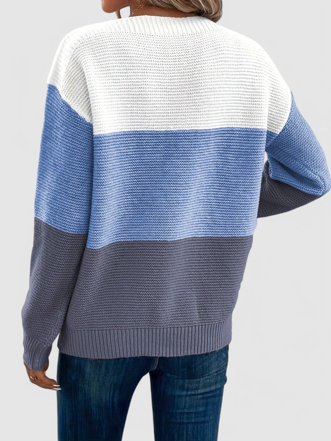 Olivia - Colorblock Knit Sweater
