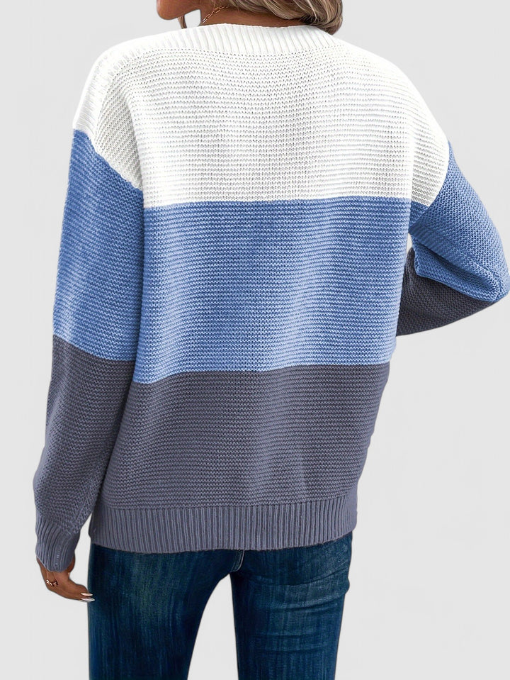 Olivia - Colorblock Knit Sweater