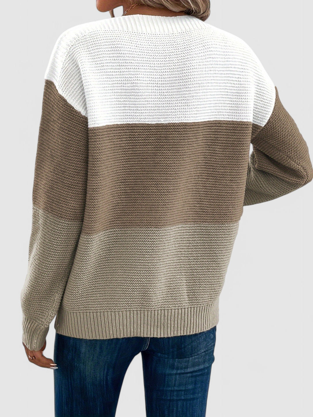 Olivia - Colorblock Knit Sweater