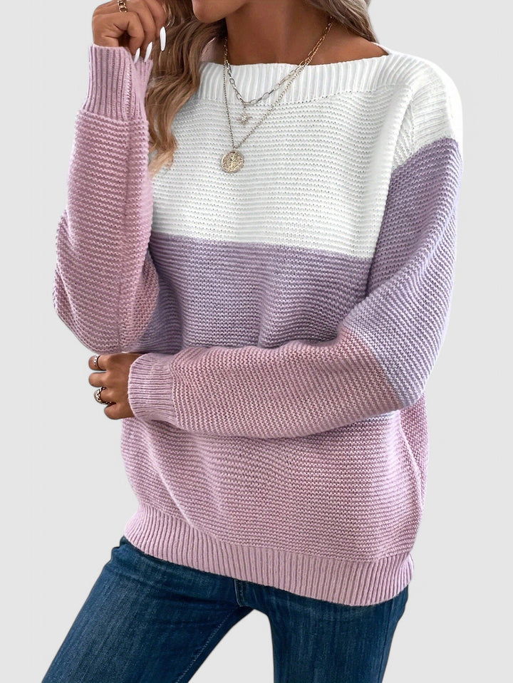 Olivia - Colorblock Knit Sweater