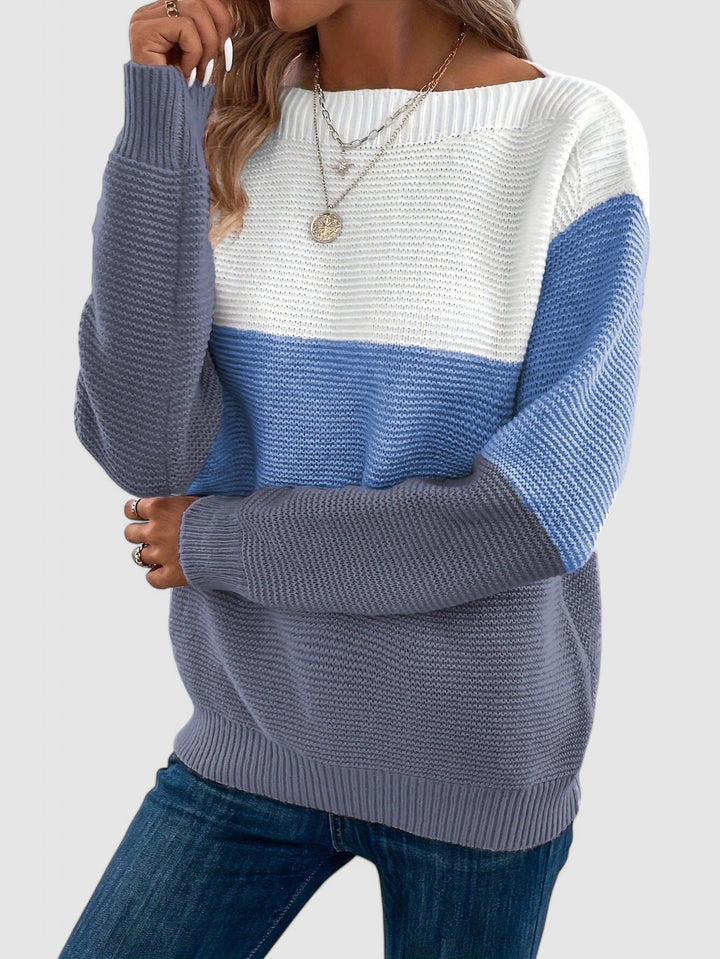 Olivia - Colorblock Knit Sweater