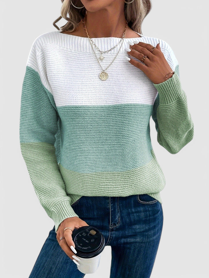 Olivia - Colorblock Knit Sweater