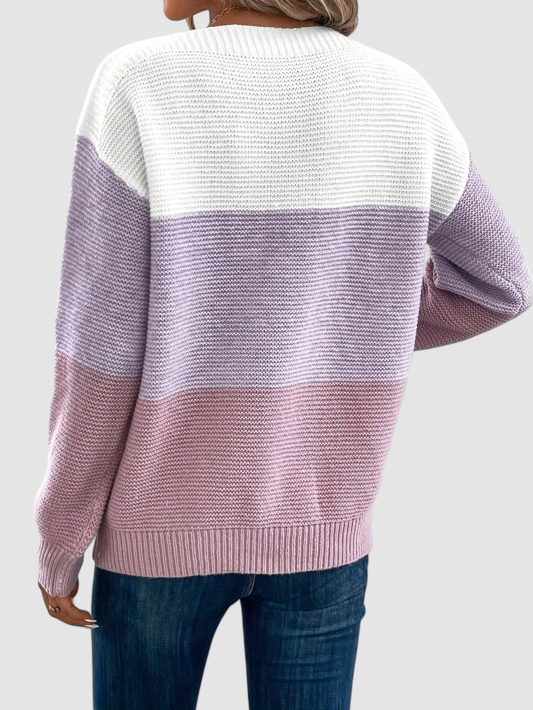 Olivia - Colorblock Knit Sweater