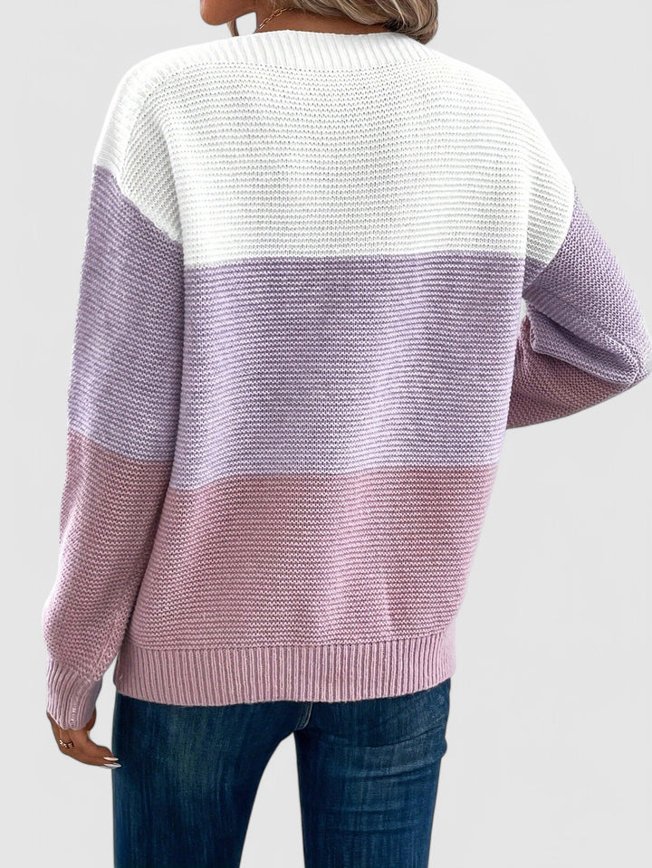 Olivia - Colorblock Knit Sweater