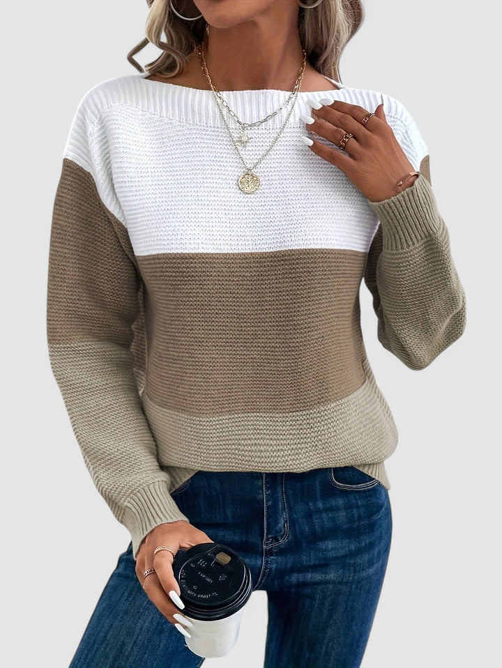 Olivia - Colorblock Knit Sweater
