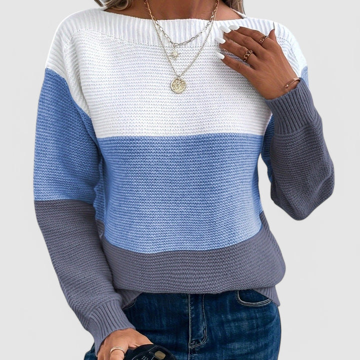 Olivia - Colorblock Knit Sweater