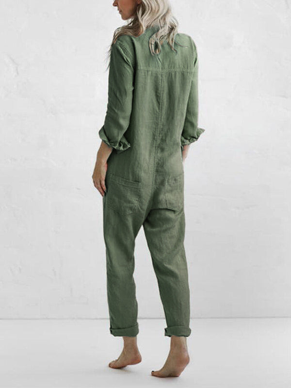 Mikayla - Casual Button-Up Jumpsuit