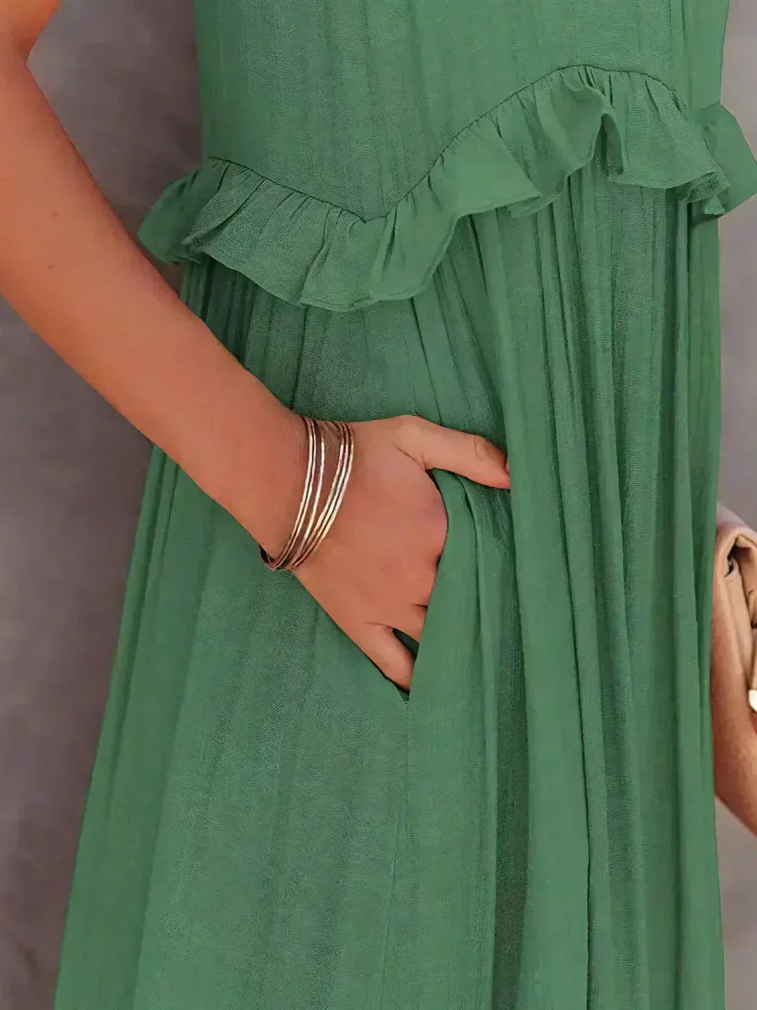 Victoria - Halter Ruffle Maxi Dress