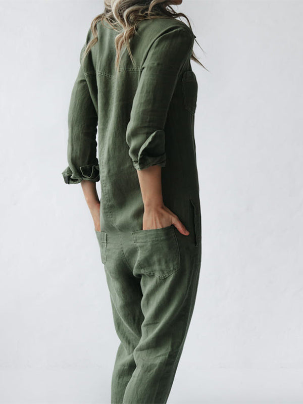 Mikayla - Casual Button-Up Jumpsuit
