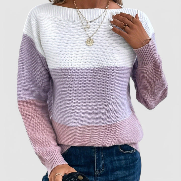 Olivia - Colorblock Knit Sweater