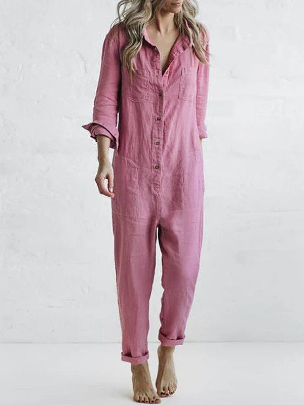 Mikayla - Casual Button-Up Jumpsuit