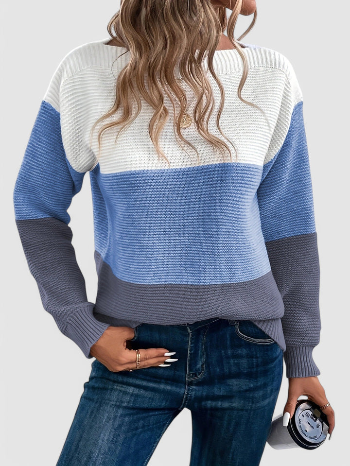 Olivia - Colorblock Knit Sweater