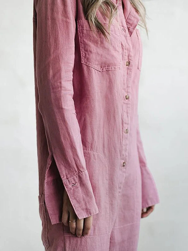 Mikayla - Casual Button-Up Jumpsuit
