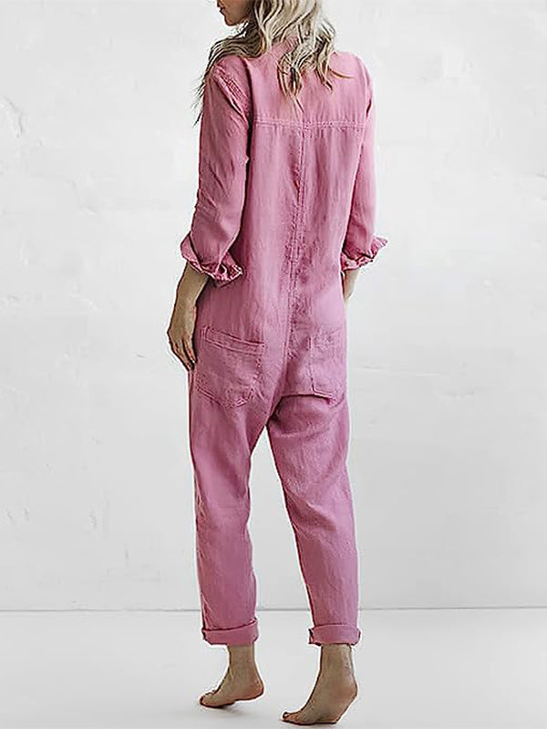 Mikayla - Casual Button-Up Jumpsuit