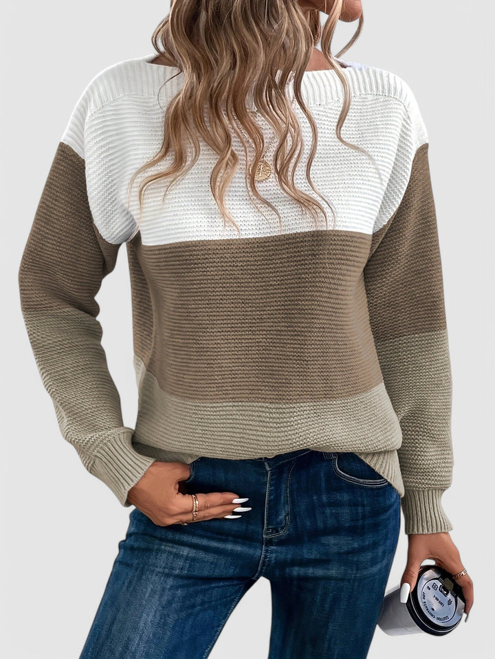 Olivia - Colorblock Knit Sweater
