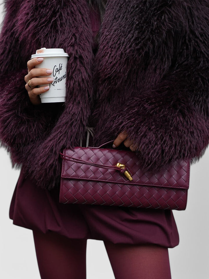 Bianca - Woven Leather Clutch