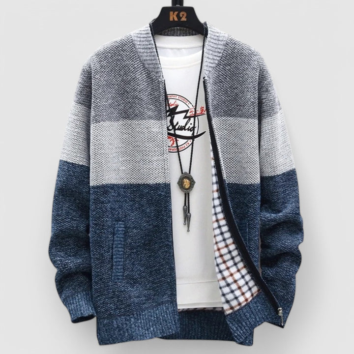 Maxwell - Colorblock Zip Cardigan
