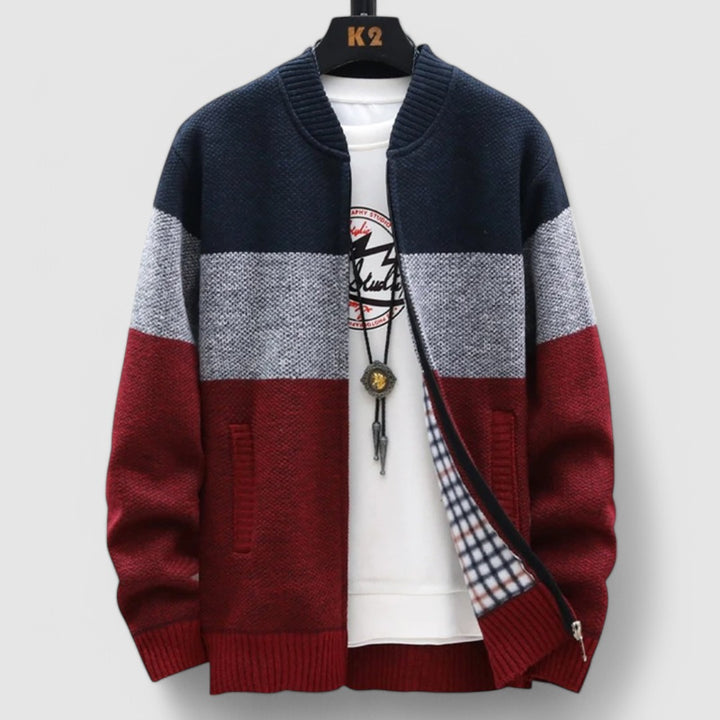 Maxwell - Colorblock Zip Cardigan