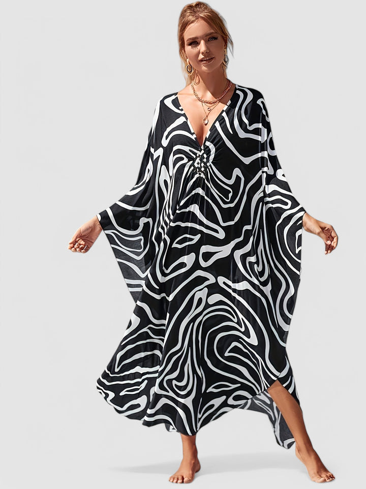 Nova - Geometric Print Kaftan Dress