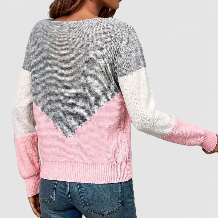 Amelia - Chevron Openwork Sweater