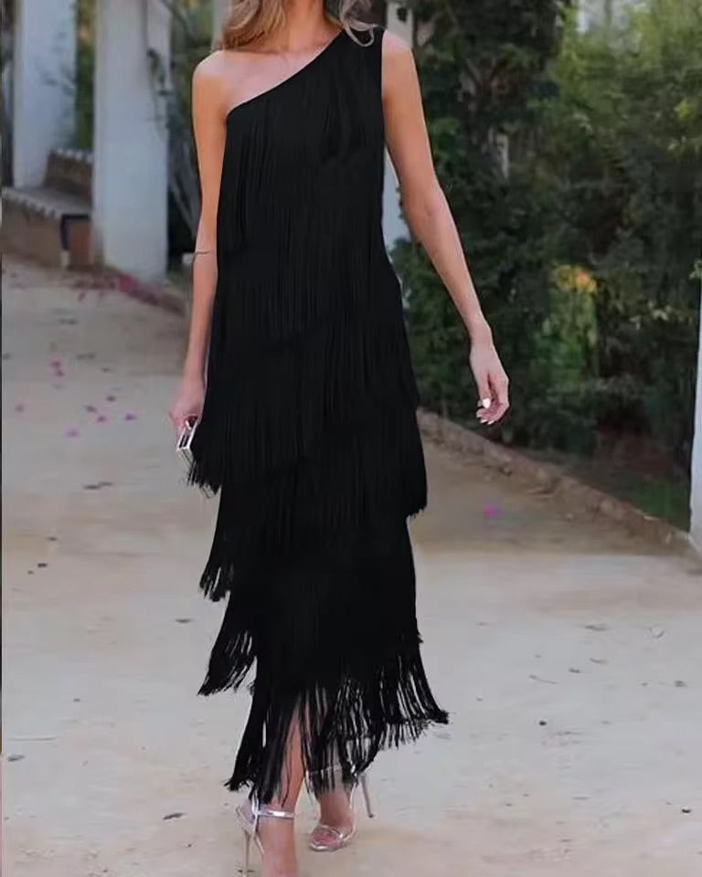 Isla - Fringe Maxi Dress