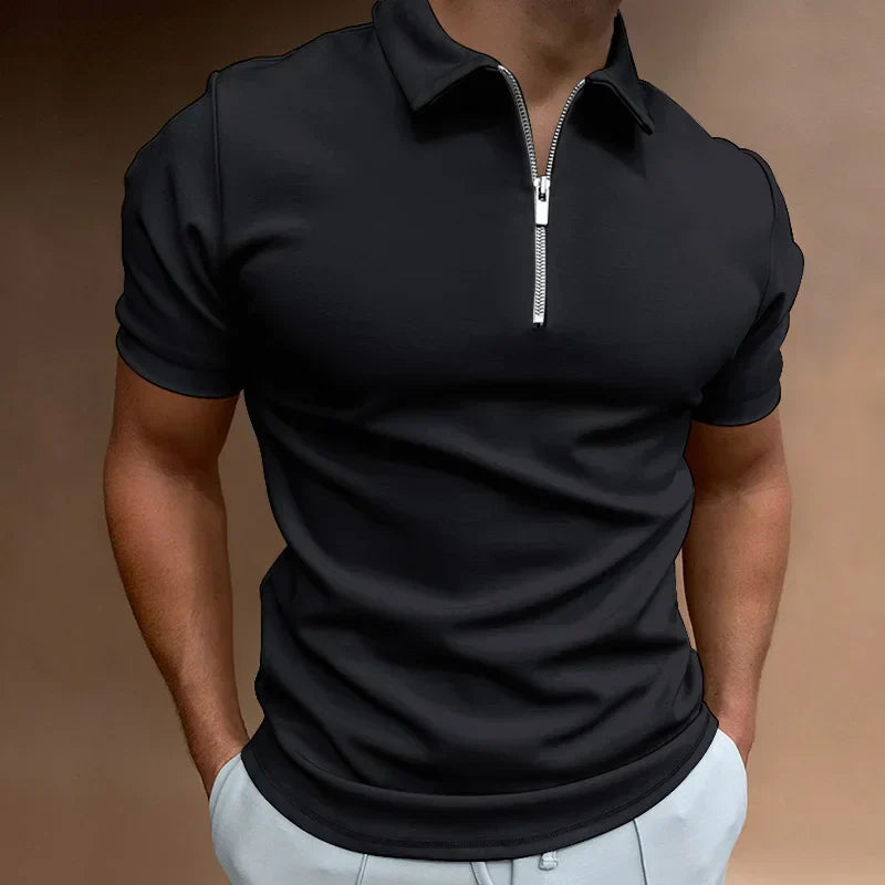 Dylan - Casual Zip-up Polo Shirt