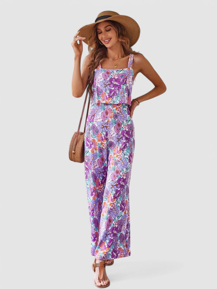 Sandra - Floral Wide-leg Jumpsuit