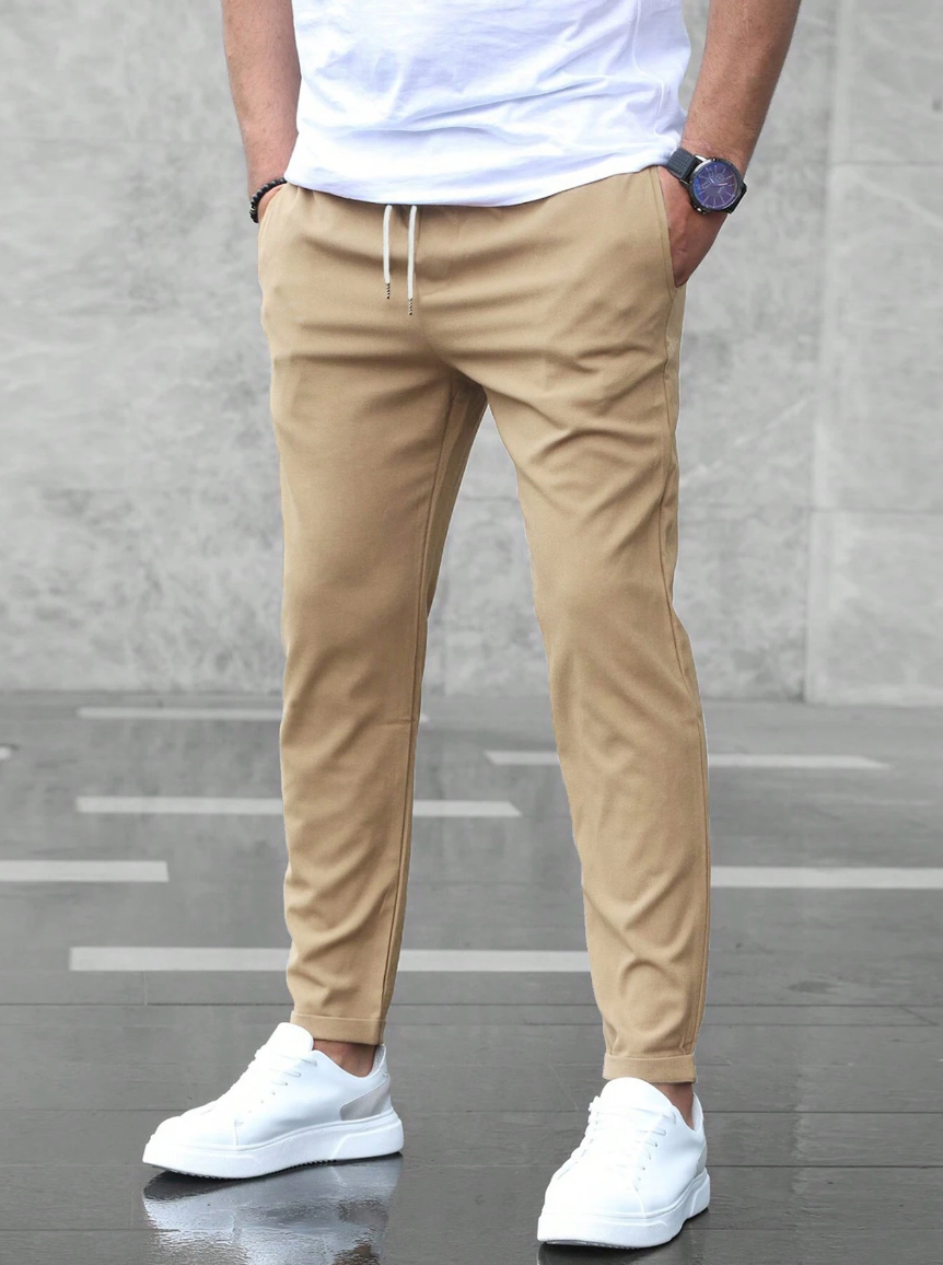 Collin - Cropped Drawstring Trousers
