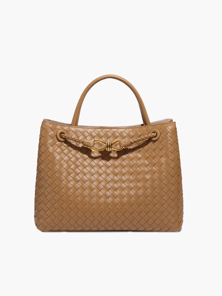 Sophia - Woven Leather Tote Bag