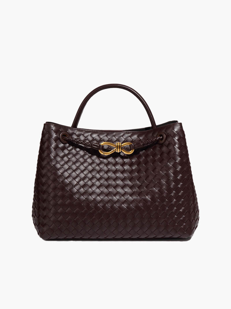 Sophia - Woven Leather Tote Bag