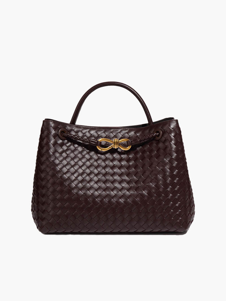 Sophia - Woven Leather Tote Bag