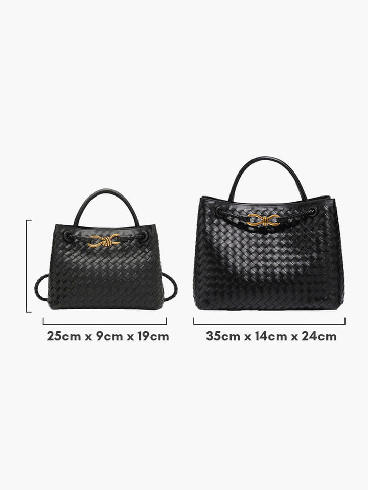 Sophia - Woven Leather Tote Bag