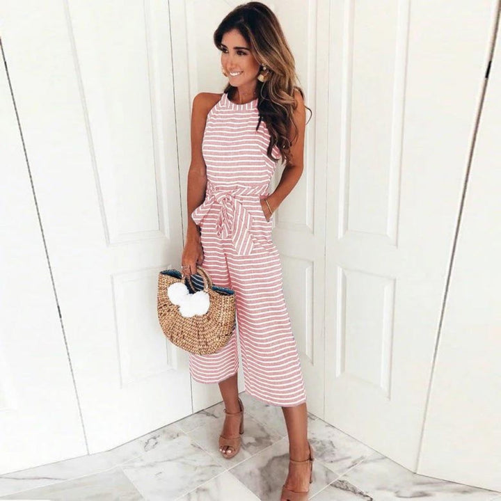 VIVA - Striped Jumpsuit