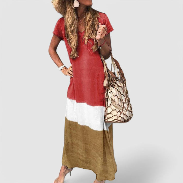Coleen - Colorblock Maxi Dress