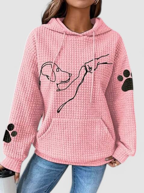 Lina - Waffle Knit Hoodie