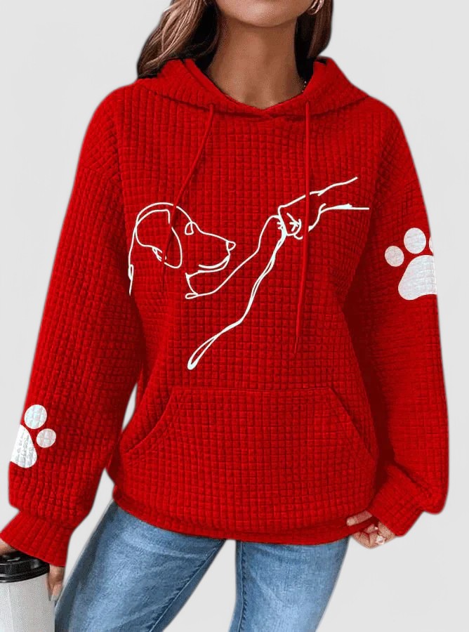 Lina - Waffle Knit Hoodie