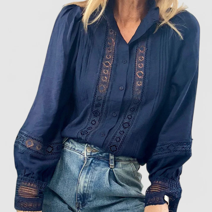 Nelly - Embroidered Lace Blouse