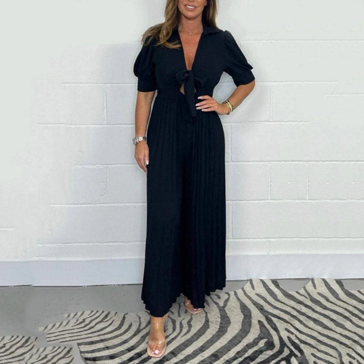 Veronica - Pleated Palazzo Jumpsuit